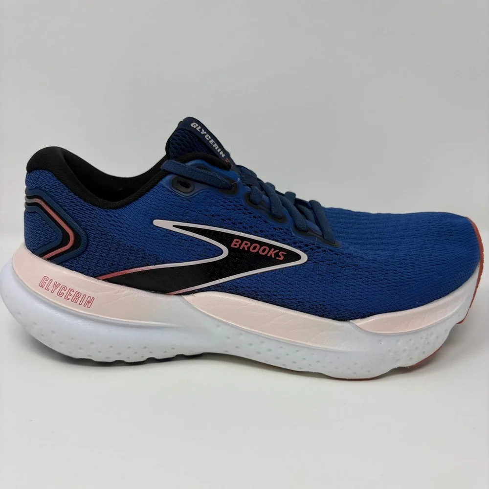Brooks Glycerin 21 Women's Size 6 Blue Pink White Running Shoes (1204081B496)